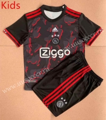 Concept version 22-23  Ajax Black kids Soccer Uniform-AY