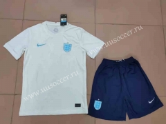 2022-23  England Home White Soccer Uniform-718