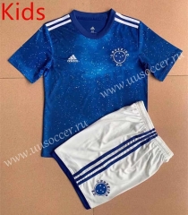 2022-23  Cruzeiro EC Home Blue Kids/Youth Soccer Uniform-AY