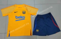 2022-23 Barcelona Yellow Soccer Uniform-718