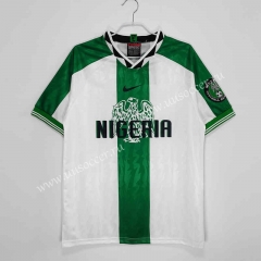 96-98 Retro Version Nigeria Away White&Green Soccer Thailand jersey-c1046