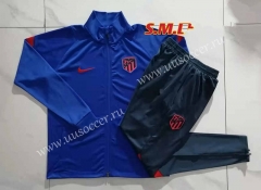 2021-2022 Atletico Madrid Cai Blue Thailand Soccer Jacket Uniform-815