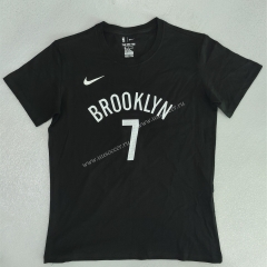 2022-23 NBA Brooklyn Nets Black Cotton T-shirt#7 -LH