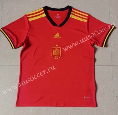 2022-23 Spain Home Red Thailand Soccer Jersey AAA-9826
