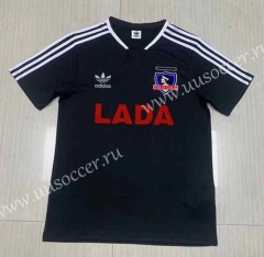1991 CD Colo-Colo  Away Black Thailand Soccer Jersey AAA-512