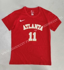 2022-23 NBA Atlanta Braves Red #11 Cotton T-shirt-LH