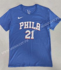 22-23 NBA Philadelphia 76ers Blue #76 Cotton T-shirt-LH