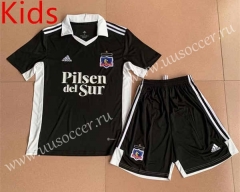 2022-23 CD Colo-Colo  Away Black kids Soccer Uniform-AY