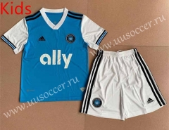 2022-23 Charlotte Home Blue kids Soccer Uniform-AY