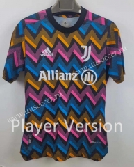 Player version 2022-23 Juventus Black&Blue Thailand Soccer Training Jersey AAA-888