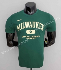 2022-23 NBA Milwaukee Bucks Green  Cotton T-shirt-CS
