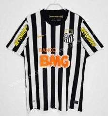2013 Retro Version Santos FC Away Black&White Thailand Soccer Jersey AAA-c1046