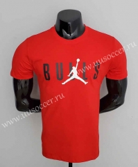 2022-23 NBA Chicago Bull Red Cotton T-shirt-CS