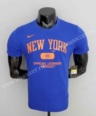 2022-23 NBA New York Knicks Blue  Cotton T-shirt-CS
