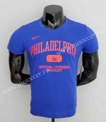 22-23 NBA Philadelphia 76ers Blue  Cotton T-shirt-CS