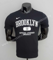2022-23 NBA Brooklyn Nets Black Cotton T-shirt-CS