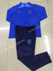 2022-23 England Cai Blue Thailand Soccer Tracksuit Uniform-DD2