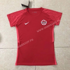 2022-23 Canada  Home Red Thailand Soccer women Jersey-HR