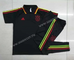 2022-23 Ajax Black Thailand Polo Uniform-815
