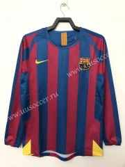 05-06 Retro Version Barcelona Home Red & Blue Thailand LS Soccer Jersey AAA-811