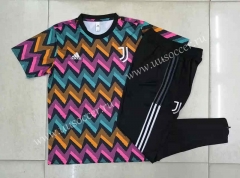 2022-23 Juventus PInk&Blue Thailand Soccer Short Tracksuit Uniform-815