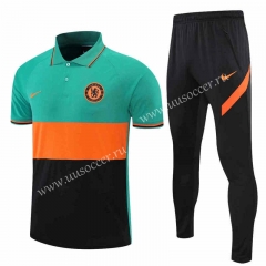 2022-23 Chelsea Green&Orange Thailand Polo Uniform-4826