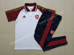 2021-2022  Arsenal White Thailand Polo Uniform-815