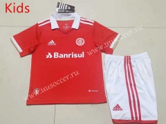 22-23 Brazil SC Internacional Home Red kids Soccer Uniform-507