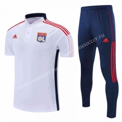 2022-23 Olympique Lyonnais White Thailand Polo Uniform-4627
