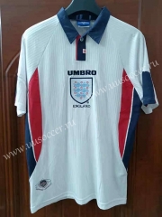 1998 Retro Version England Home White Thailand Soccer Jersey AAA-7T