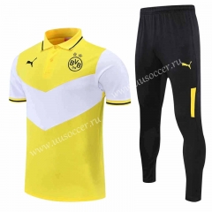 2022-23 Borussia Dortmund Yellow Thailand Polo Uniform-4627