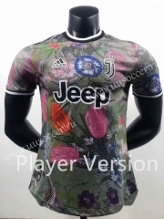Player Version 2022-23  Juventus pattern green Thailand Soccer Jersey AAA-6149