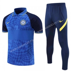 2022-23 Chelsea Blue Thailand Polo Uniform-4826