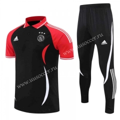 2022-23 Bayern München Black&Red Thailand Polo Uniform-4627