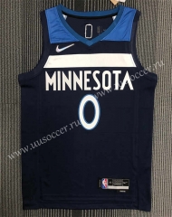 75th anniversary NBA Minnesota Timberwolves Dark Blue #0 Jersey-311