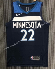 75th anniversary NBA Minnesota Timberwolves Dark Blue #22 Jersey-311