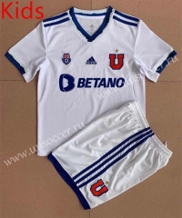 2022-23 Universidad de Chile  Away White kids Soccer Uniform-8975