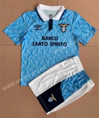 90-91 retro version SS Lazio Home Blue Soccer Uniform-AY