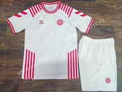 2022-23 Denmark Away White Soccer Uniform-709