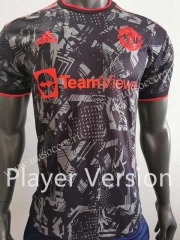 Player version 2022-23 special edition  Manchester United  Black Thailand Soccer jersey AAA-518