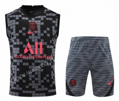 2022-23 Paris SG Black&Gray Thailand Soccer Training vest Uniform-418