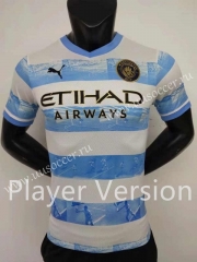Player version special edition 2022-23  Manchester City Blue&White  Thailand Soccer Jersey AAA