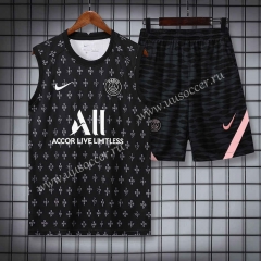 2022-23 Paris SG Black Thailand Soccer Training vest Uniform-418