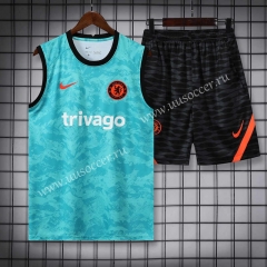 2022-23 Chelsea Light Blue Thailand Soccer Training vest Uniform-418