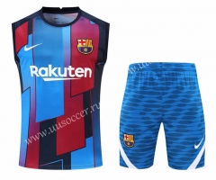 2022-23 Barcelona Blue&Red Thailand Training Soccer Vest Uniform-418
