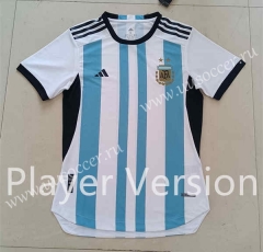 Player Version  2022-23  Argentina Home Blue&White Thailand Soccer Jersey AAA-807