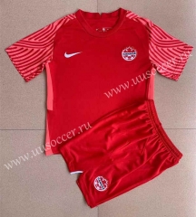 2022-23 Canada Home Red  Soccer Uniform-AY