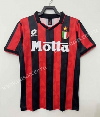 Retro Version 93-94 AC Milan Home Red&Black Thailand Soccer Jersey AAA-811