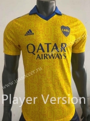 Player version 2022-23  Boca Juniors 2nd Away Yellow Thailand Soccer Jersey-518