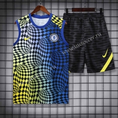 2022-23 Chelsea Yellow& Blue Thailand Soccer Training vest Uniform-418